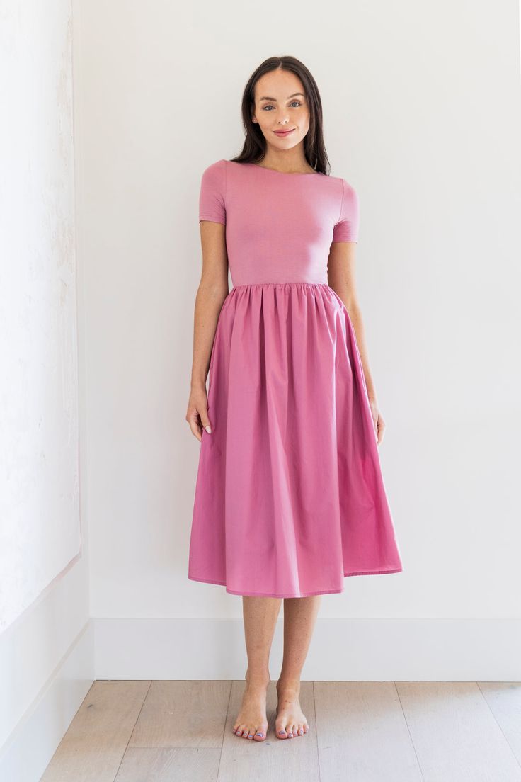 knee length dresses for ladies Dusty Rose & Wine Floral Print Zip Front Midi Dress